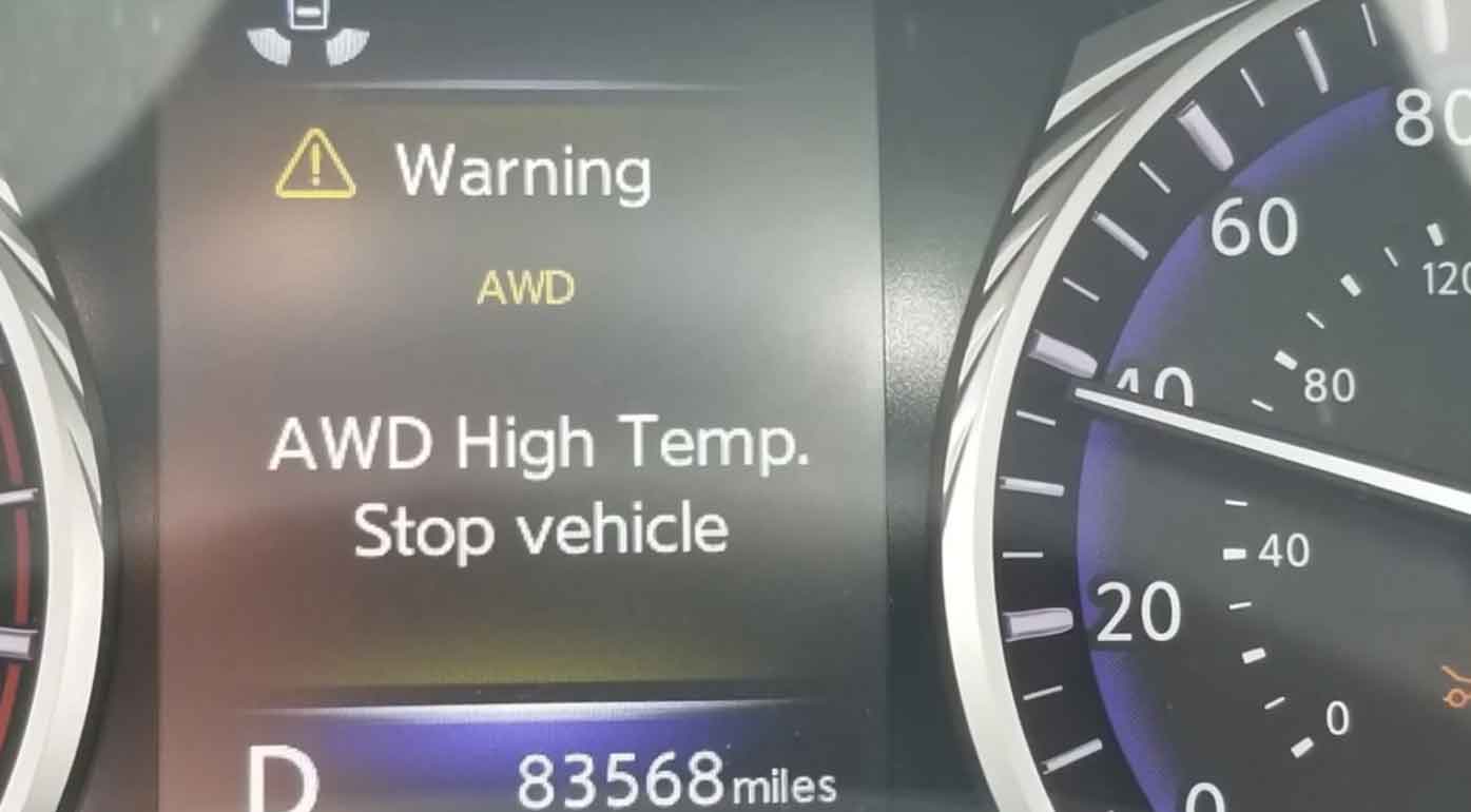 Awd High Temp Stop Vehicle Alert
