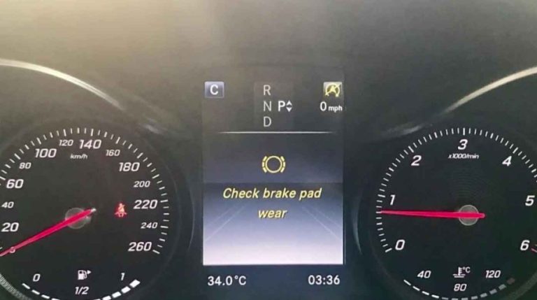 Mercedes "Check Brake Pad Wear" Warning