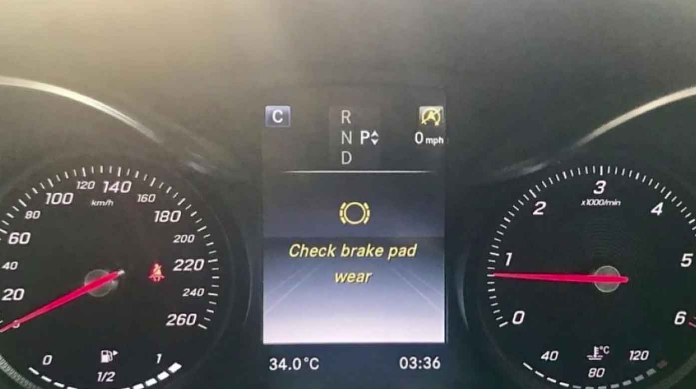 Mercedes "Check Brake Pad Wear" Warning