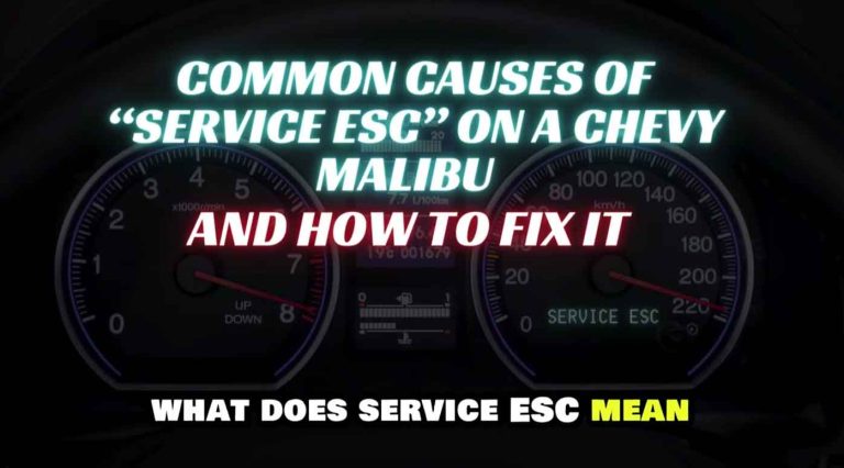 What Is Service ESC Chevy Malibu