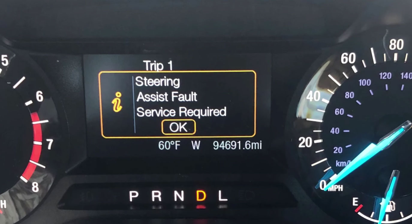 Ford Fusion Power Steering Fault