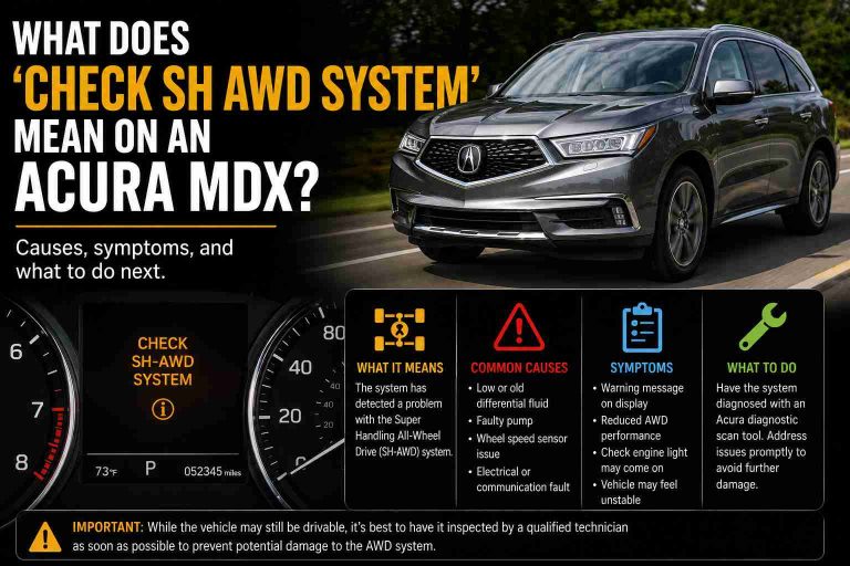 What Does 'Check SH AWD System' Mean on an Acura MDX?