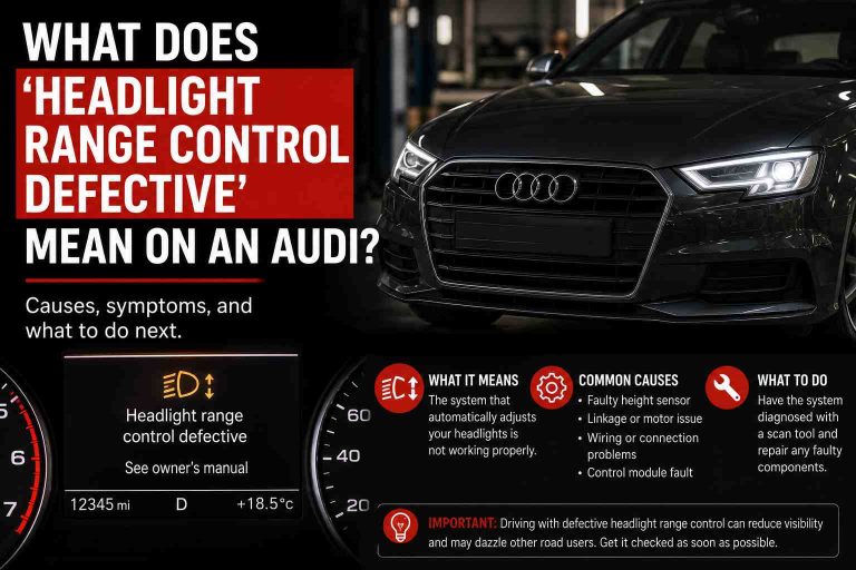 What Does 'Headlight Range Control Defective' Mean on an Audi?